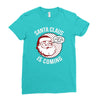 santa claus is coming Ladies Fitted T-Shirt