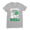 my husky is in charge! Ladies Fitted T-Shirt