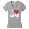i love camping! Women's V-Neck T-Shirt