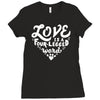 love is a four legged word Ladies Fitted T-Shirt