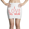 i love my mum red Mini Skirts