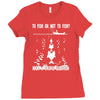 to fish or not to fish what a stupid question Ladies Fitted T-Shirt