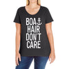 boat hair don't care Ladies Curvy T-Shirt