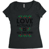 Love Actually Is All Around Ugly Christmas for light Women's Triblend Scoop T-shirt