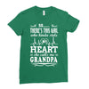 There's This Girl Who Kinda Stole My Heart Grandpa Ladies Fitted T-Shirt