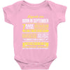 Legends Are Born In September Baby Onesie