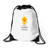 coffee chick Drawstring Bags