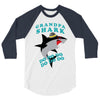 Grandpa Shark -Shark Do Do Do 3/4 Sleeve Shirt