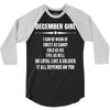 Super December Girl 3/4 Sleeve Shirt