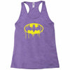 batman dying bleeding logo Racerback Tank