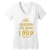 queens are born in 1959 Women's V-Neck T-Shirt