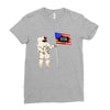 Astronaut Celebrating Independence  Day at 1776 Ladies Fitted T-Shirt