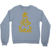 uomo dakar stampa oro moto deserto parigi africa sport Crewneck Sweatshirt