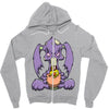 zombie bunny loves brains Zipper Hoodie