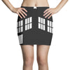 blue boxes Mini Skirts