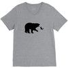 Bear Fishing V-Neck Tee