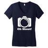 oh shoot camera Women's V-Neck T-Shirt
