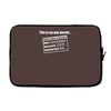 gun permit second amendment Laptop sleeve