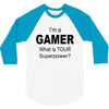 gamer baseball 3/4 Sleeve Shirt