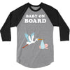 Baby On Board with Stork 3/4 Sleeve Shirt