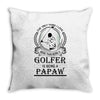 Golfer Papaw Throw Pillow