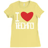 i love techno Ladies Fitted T-Shirt