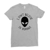 i don't believe in humans Ladies Fitted T-Shirt