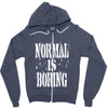 normal is boring tie dye Zipper Hoodie