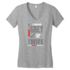 I Wear Grey For My Wife (Brain Cancer Awareness) Women's V-Neck T-Shirt