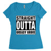 straight outta greasy grove Women's Triblend Scoop T-shirt