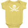 pirate skull sword music band metal biker guitar tee new Baby Onesie