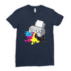 puker printer Ladies Fitted T-Shirt