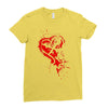 heartless splatter Ladies Fitted T-Shirt