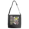 ski mood french bulldog Adjustable Strap Totes