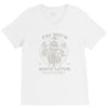 white lotus V-Neck Tee