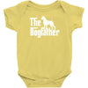 the dogfather boxer white Baby Onesie
