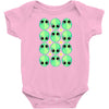 sad alien and daisy nineties grunge pattern Baby Onesie