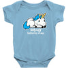 sad unicorn Baby Bodysuit