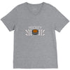hockey mom rhinestone V-Neck Tee