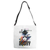 who loves husky Adjustable Strap Totes