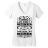 Real Kings Are Born On December 12 Women's V-Neck T-Shirt