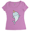 cute kawaii narwhals are cute Women's Triblend Scoop T-shirt