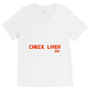 check liver light is on V-Neck Tee