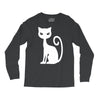 white cat funny Long Sleeve Shirts