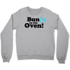 Bun in the Oven with Heart Baby Boy Crewneck Sweatshirt