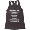 Super November Girl Racerback Tank