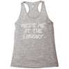meet me at the library Racerback Tank