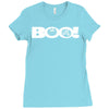 boo pumpkin Ladies Fitted T-Shirt