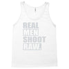 real men shoot raw Tank Top