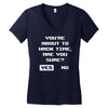 hacking time Women's V-Neck T-Shirt